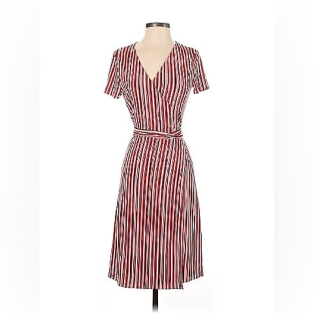 MNG Striped Tie Dress